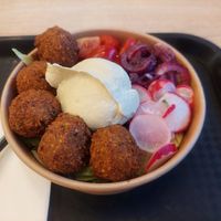 Falafel plus something salad bowl 670 RSD at Studio Shawarma in Novi Sad