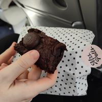 the brownie was falling apart at Mrs Potts Chocolate House in Bath