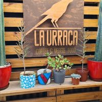 Sign of their restaurant at La Urraca Coffee - Maybe closed in Iquique