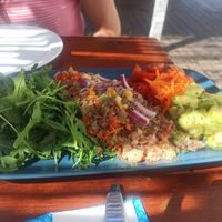 Quinoa salad 🥗🧡 at Bahía Limón Chiringochill in San Roque