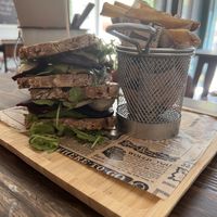 Vegan Sandwich: beetroot and artichoke   at Roll Madrid in Madrid