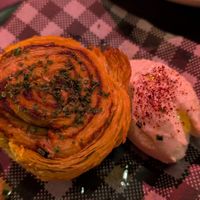 Nduja scroll $11 OMG AMAZING, LOVE the nduja taste, perfect scroll texture soft inside, crispy outside, whipped feta on side was insanely good, no longer on menu?! at Hail Lilith  in Footscray