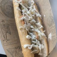 Coleslaw hot dog  at Eh Wurst Vegane Würstelbar in Vienna