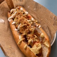 Vegan hot dog  at Eh Wurst Vegane Würstelbar in Vienna