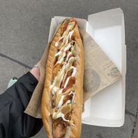 Kimchi dog  at Eh Wurst Vegane Würstelbar in Vienna