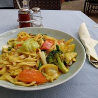 Home-made noodles with superfresh veggies at Ni Hao in Ladenburg