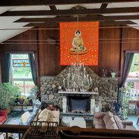 Amazing fireplace! at Red Robin Song Guest House in West Lebanon