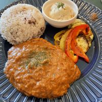 Soy meat Hamburger Steak plate   at Veggy Style in Kamakura