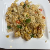 Tofu and vegetable fried rice, no egg  at Thuy Linh Restaurant in Ninh Binh