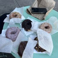 Maple, blueberry, chocolate, peanut chocolate, Boston cream, glazed   at Dun-Well Doughnuts in Brooklyn