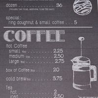 Menu at Dun-Well Doughnuts in Brooklyn