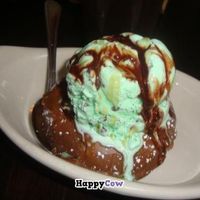 root beer doughnut with mint chocolate ice cream sundae at Dun-Well Doughnuts in Brooklyn