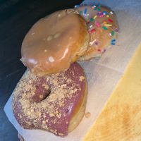 A few of the daily options  at Dun-Well Doughnuts in Brooklyn