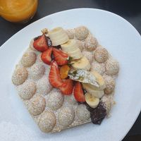 Vegan waffle 😍 at Lieblingsplatz am Tegernsee in Gmund Am Tegernsee