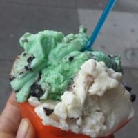 mint and cookies n chips  at Holy Gelato in San Francisco