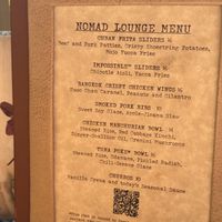 Impossible sliders and bread service (other side of menu) can both be modified to be vegan   at Walt Disney World - Tiffins in Lake Buena Vista