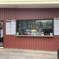 Walk-up window  at Golden Guernsey Ice Cream in Oneonta