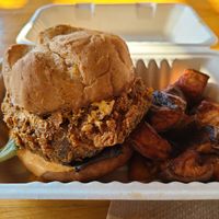 Jerk chicken sandwich at Majani in Chicago