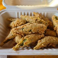 Fried okra at Majani in Chicago