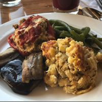 stuffed peppers with mac n cheese at Majani in Chicago