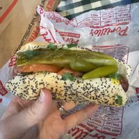 Garden dog  at Portillo's in Chicago