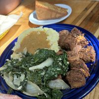 Family Favorite with Cornbread  at Rosetta's Kitchen in Asheville