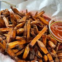 Sweet potato fries w/ketchup    at Rosetta's Kitchen in Asheville