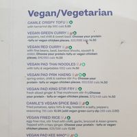 All the vegetarian options were vegan! at Camile - The Point in Dublin