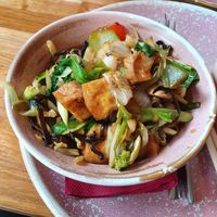 Pad king stirfry. It came with rice. at Camile - The Point in Dublin