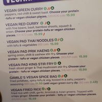 Menu as of December 2023 at Camile - The Point in Dublin