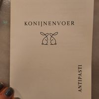 Menu at Konijnenvoer in Arnhem