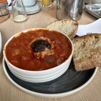 Breakfast shakshouka  at Dacre House in Gilsland