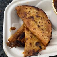 Birria tacos  at Rojos Mexican Food in Seattle