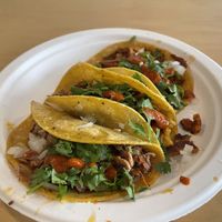 Carnitas, asada and chikn  at Rojos Mexican Food in Seattle