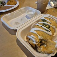 Chimichanga to go at Rojos Mexican Food in Seattle