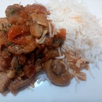 Mushroom Curry, recommend it at Indian Sabor in Calella