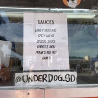 sauces & social media   at Underdog in San Diego