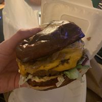 The Original Burger. Good cheese!  at Underdog in San Diego