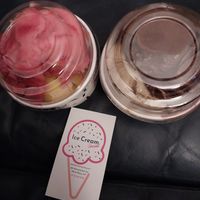 Mango, Raspberry 2 flavor 😋 different,  coffee, brownie . other 2 flavors, all vegan and delicious 2023 at Ice Cream Social in White Plains