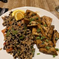 Crispy sesame tofu- comes with salad or soup   at The Orchard in Frederick