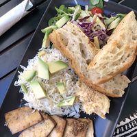 Vegan Brunch plate with additional avocado   at Localino in Oristano