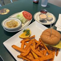 Double smash Impossible Burger  at Mel's Drive-In in West Hollywood