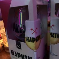Our Hapkin glasses  at Sprout in Bruges