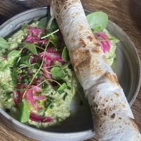 Pea and mint hummus.  at Lobo in Glasgow