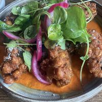 Chickpea fritters.  at Lobo in Glasgow