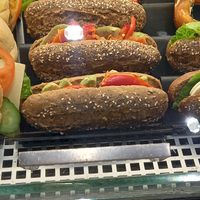 rustico with avocado and hummus 3,80€ #Veganuary at backWERK in Dortmund