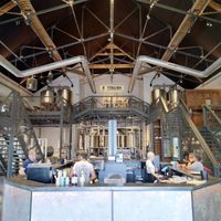 Restobar, micro-brewery, distillery and lemonade factory in a former church at Batteliek in Mechelen