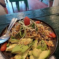 Burmese tea leaf salad at Kwanjai Thai food in Pai