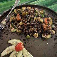 Tea leaf salad  #Veganuary at Kwanjai Thai food in Pai