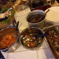 Buffet selection at Kwanjai Thai food in Pai